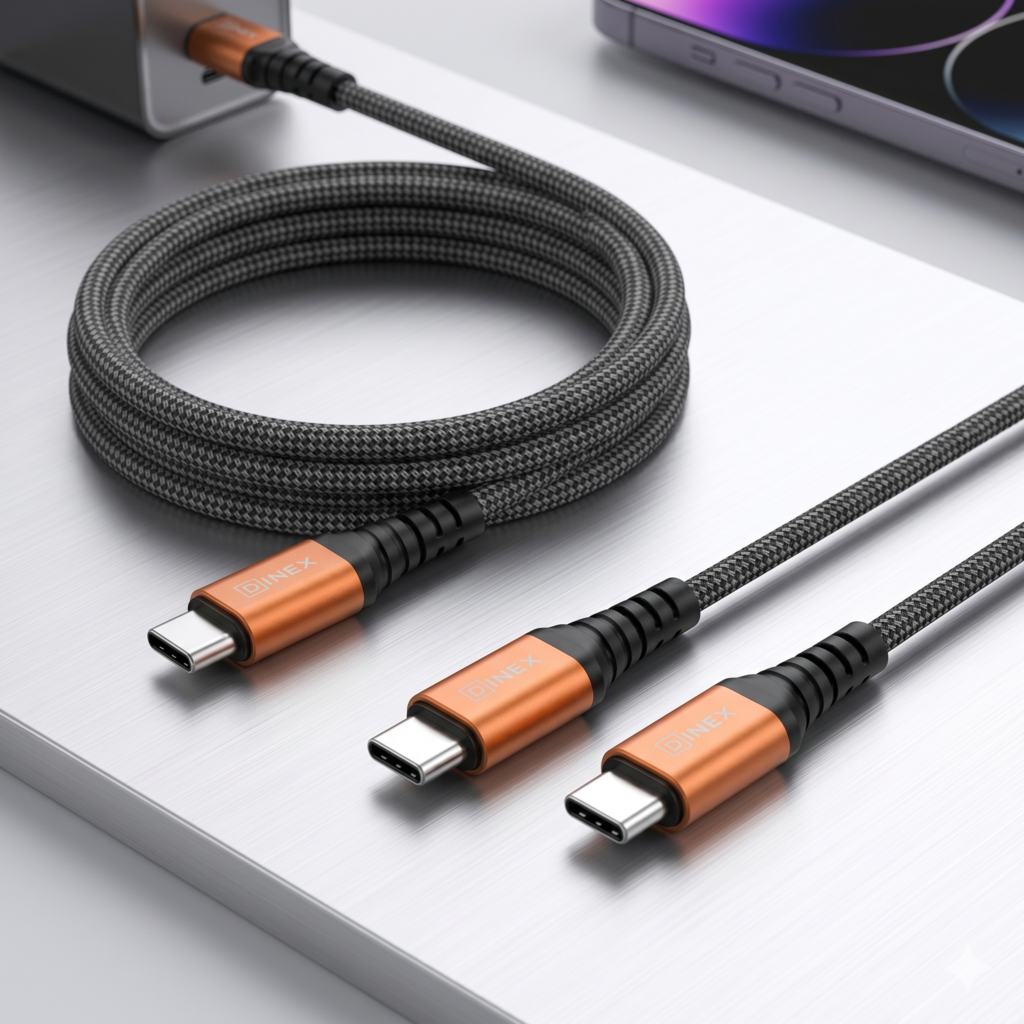 DINEX câble de charge et de données USB-C vers USB-C de la marque Dinex, modèle DI-027